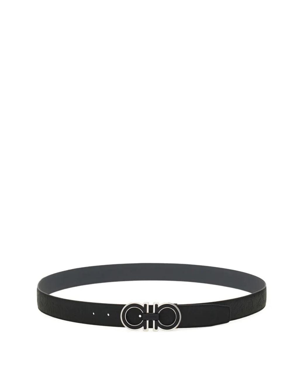 Ferragamo White Reversible And Adjustable Gancini Belt for men