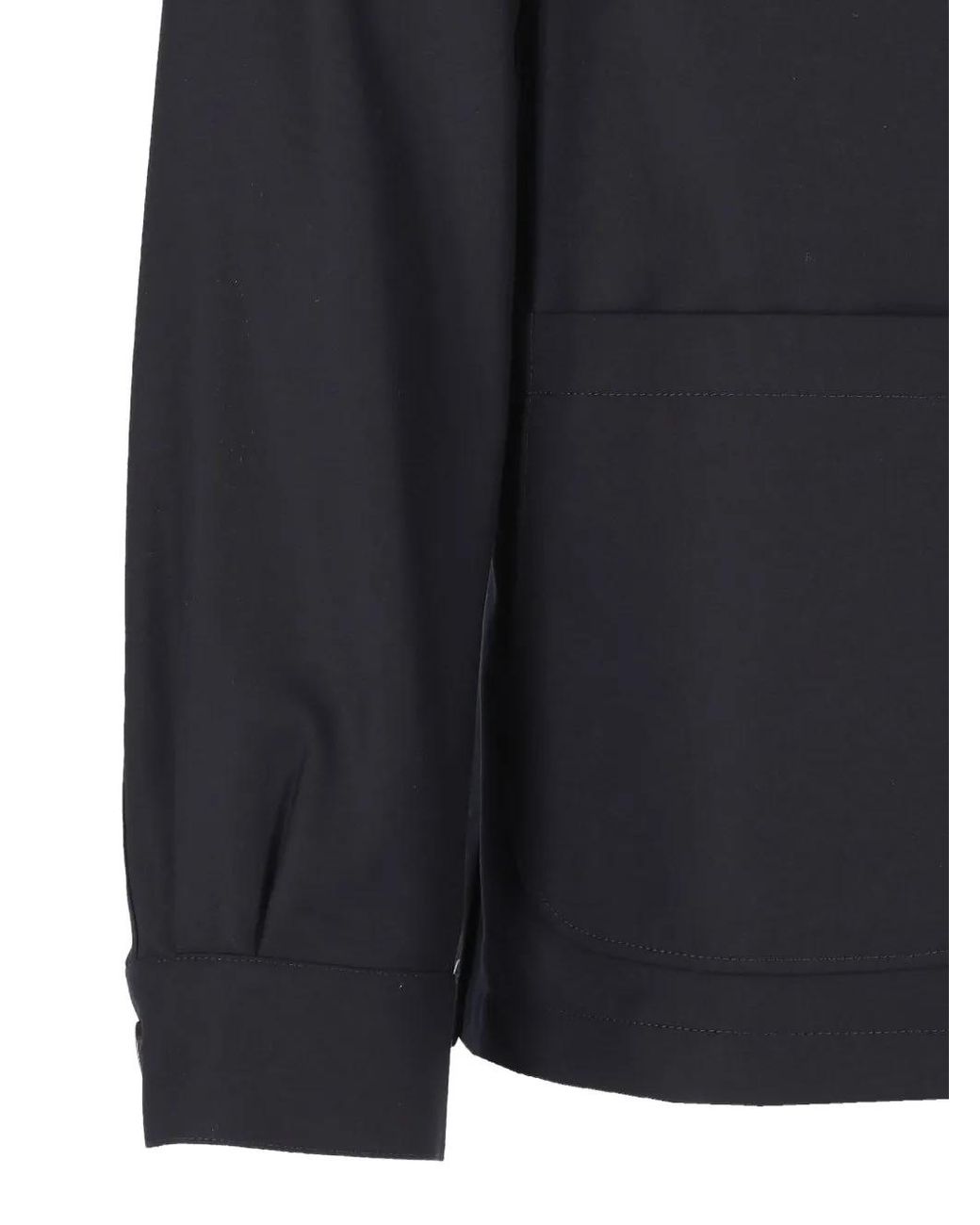 Corneliani Blue Button-Up Overshirt Jacket for men