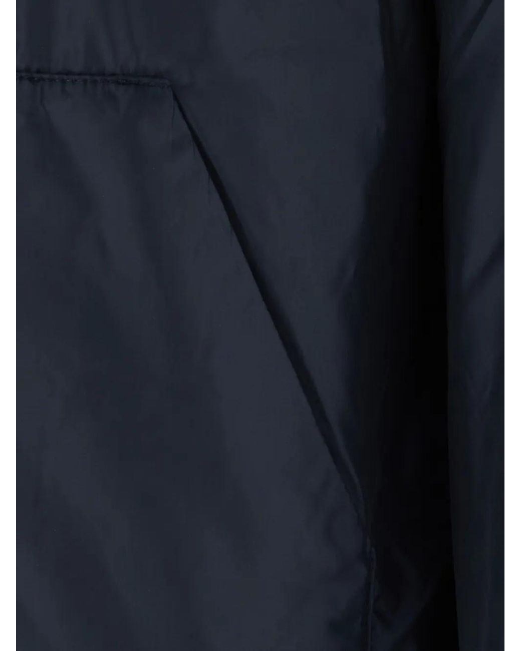 Aspesi Blue Hooded Zip-Up Jacket for men