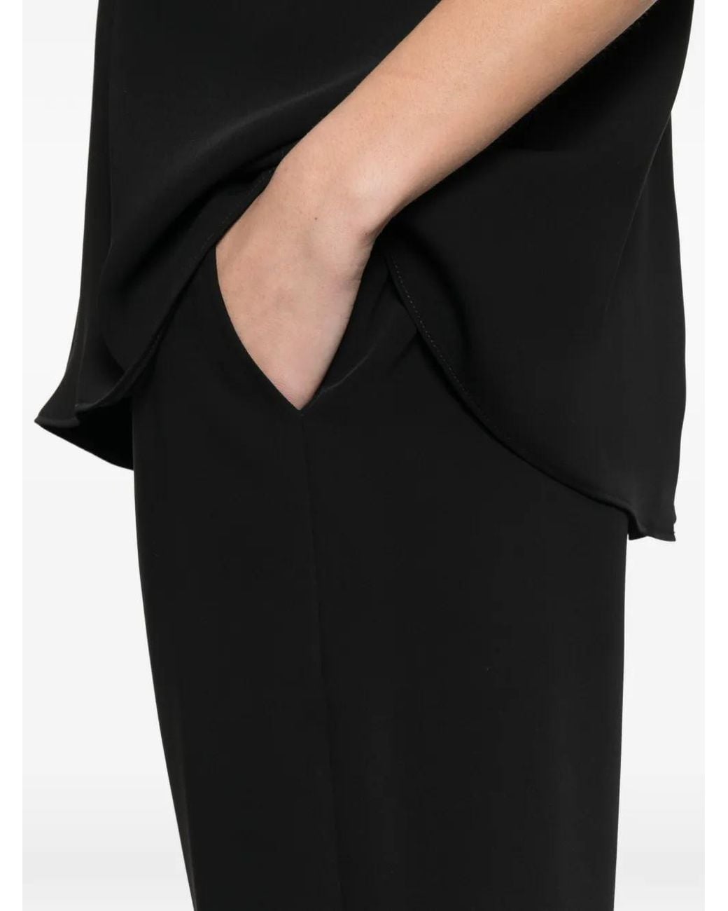 Pantalones Con Dobladillo Ajustado P.A.R.O.S.H. de color Black