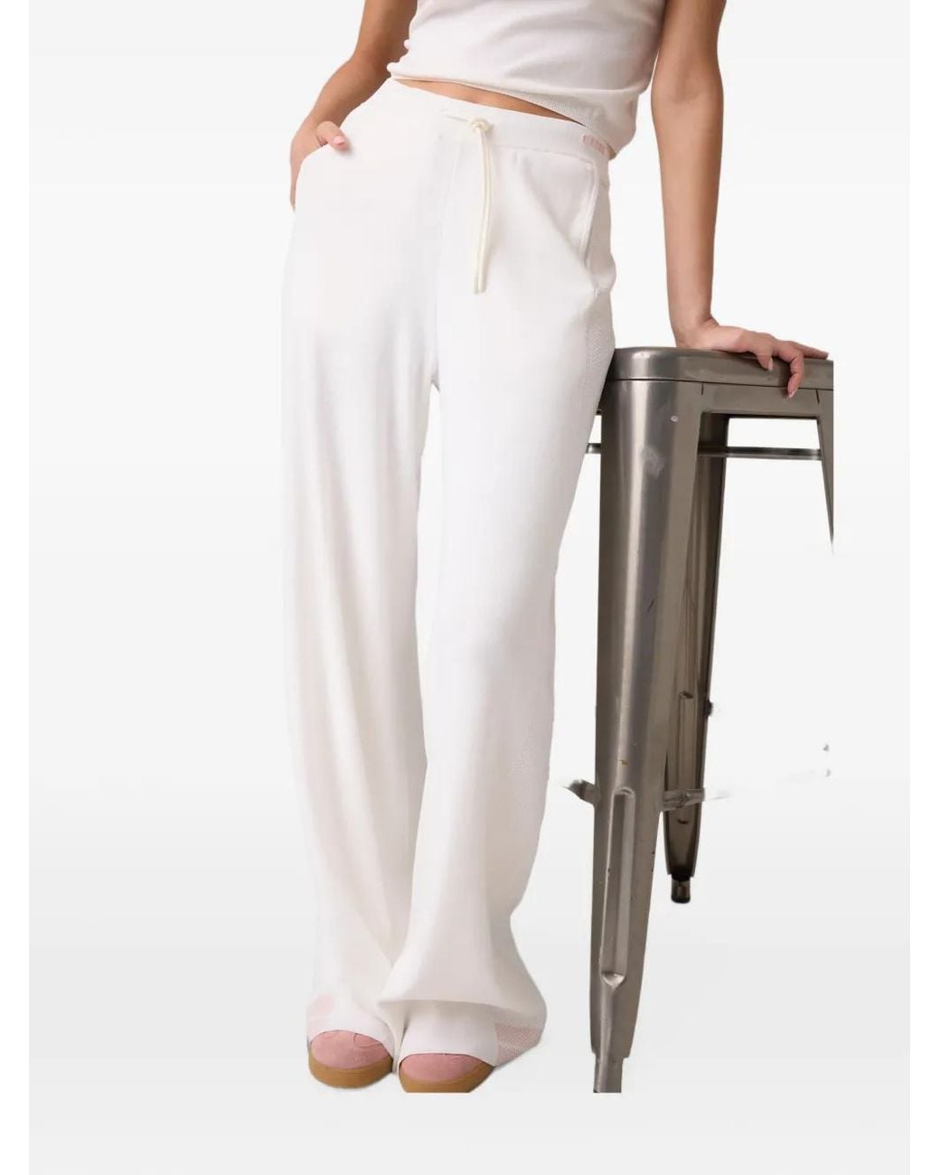 Guess White Viscose-Blend Sweatpants