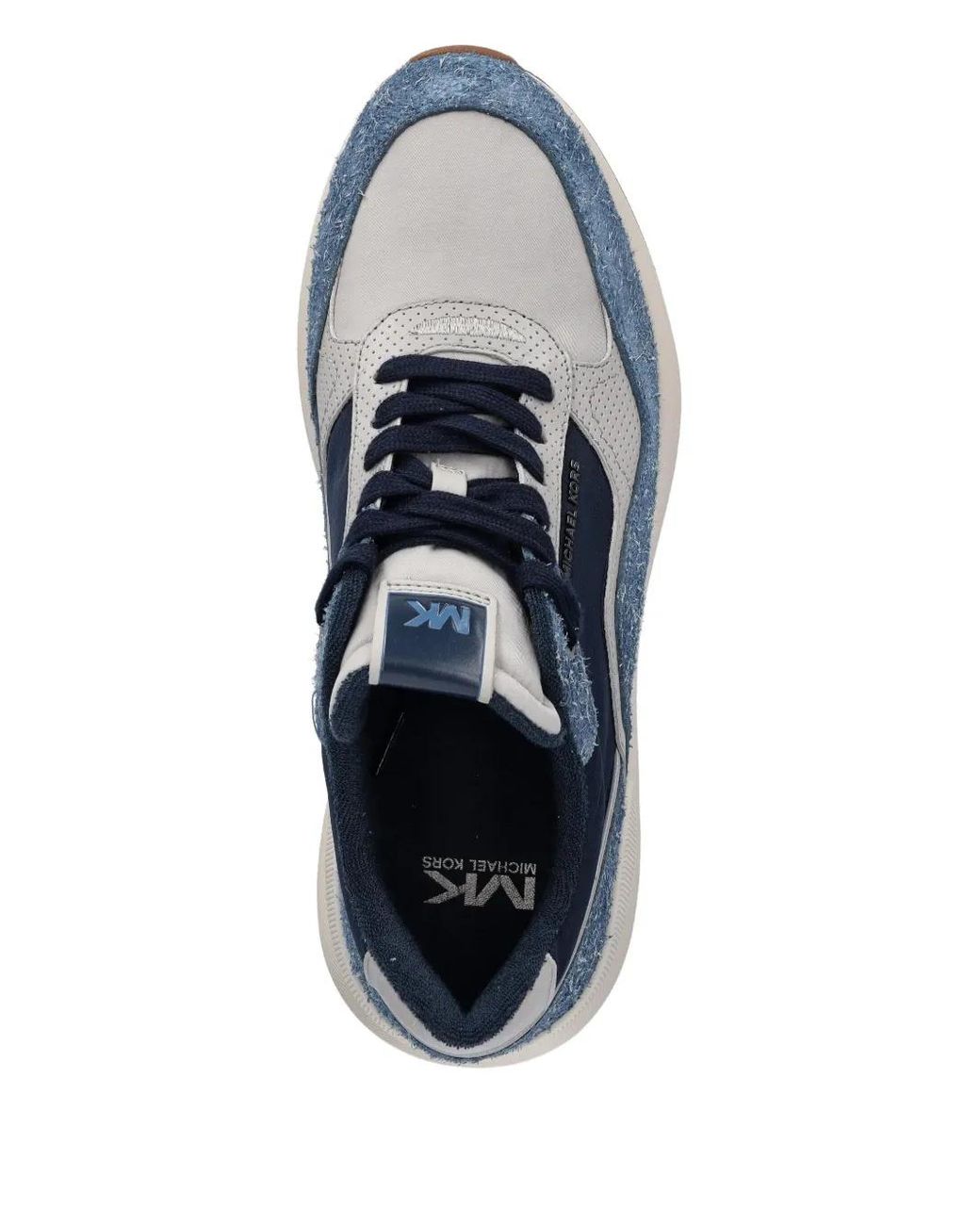 Michael Kors Blue Trevor Denim-Panel Sneakers for men