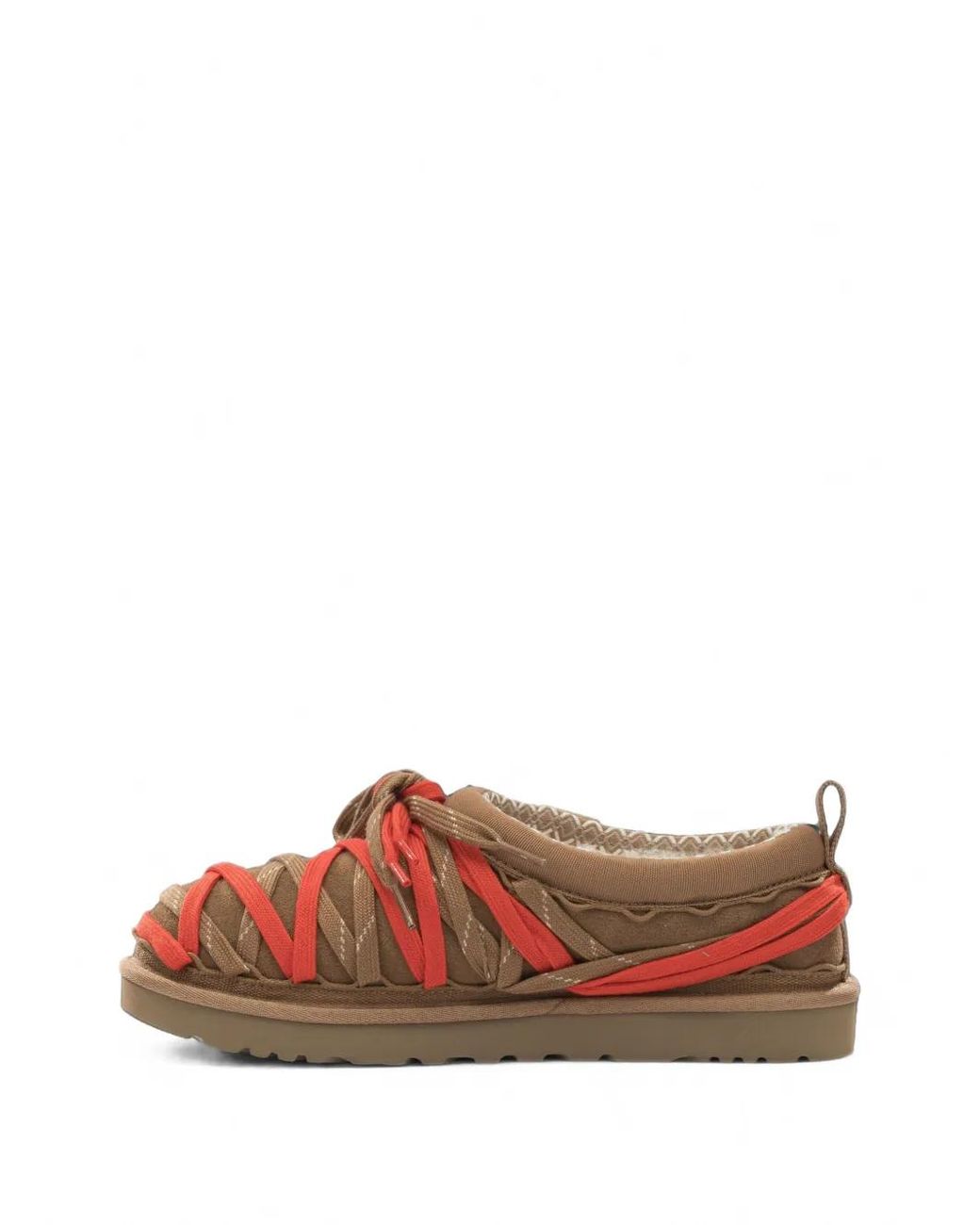 Ugg Brown Lace-Up Suede Slippers for men