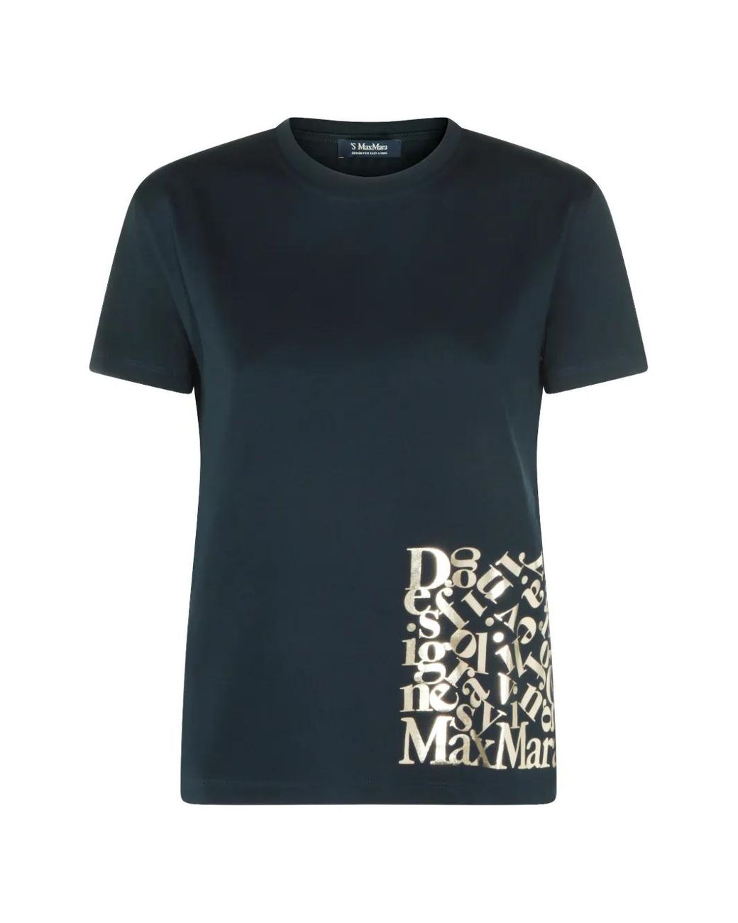 Max Mara Black Logo Crew Neck T-Shirt