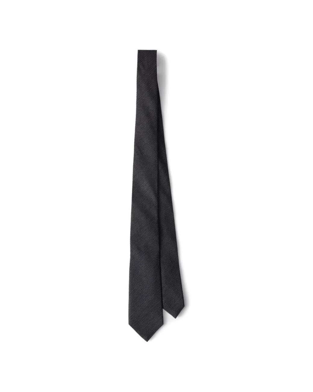 Prada White Wool And Silk Tie for men
