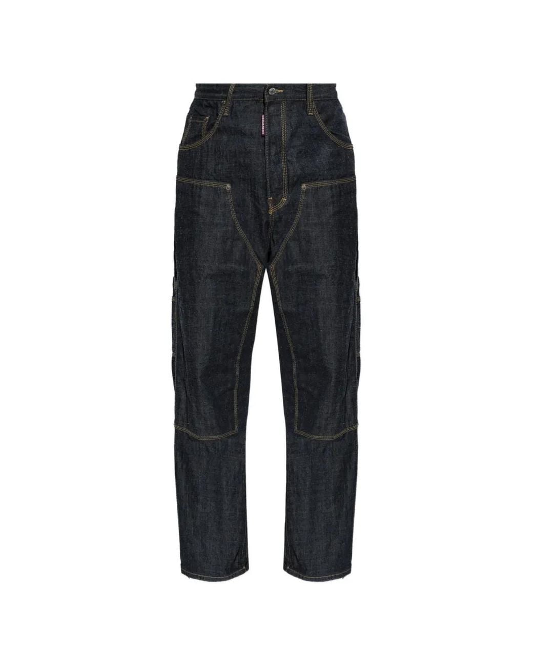 DSquared² Blue Japanese Rinse Baggy Carpenter Jeans for men