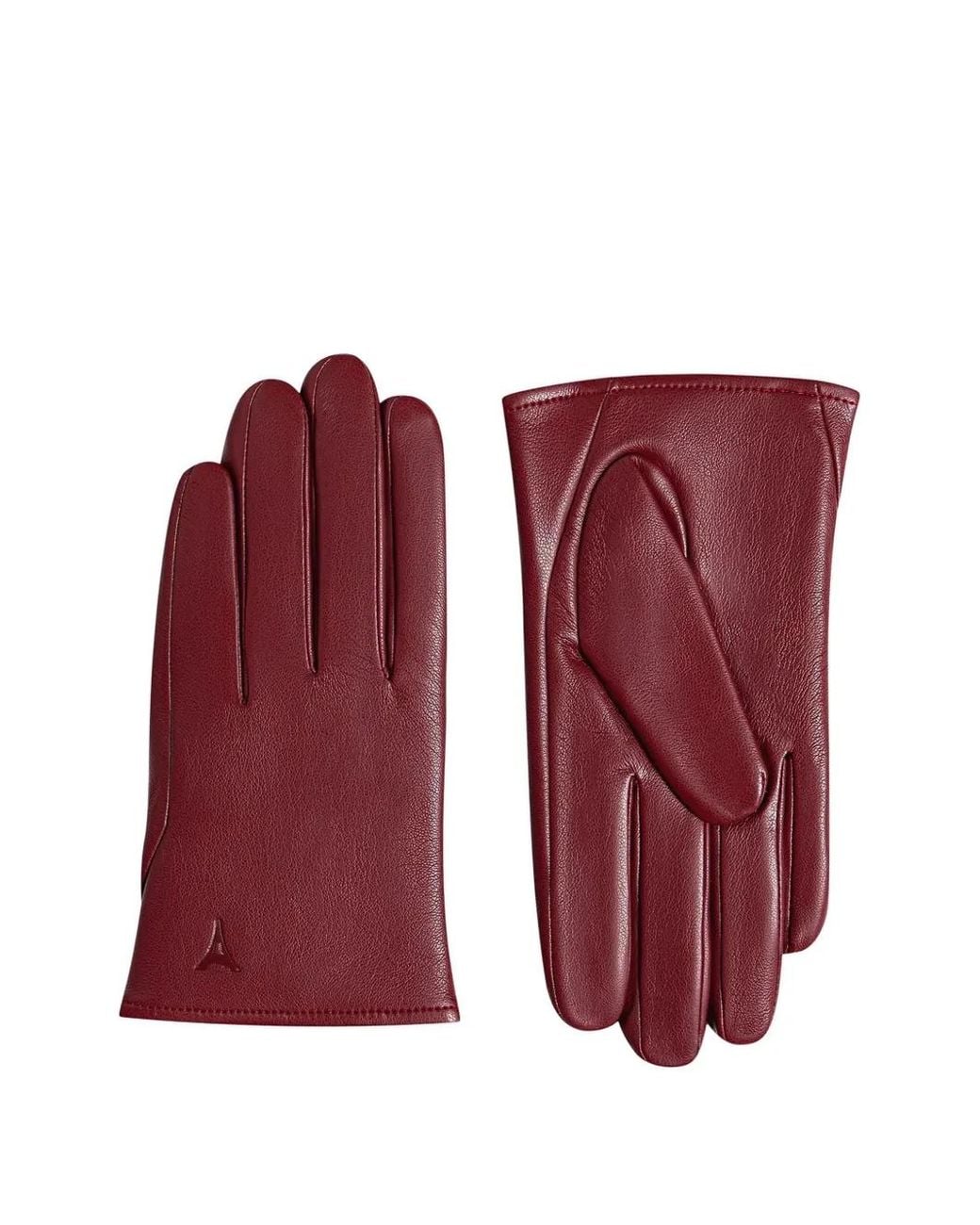 Manière De Voir Red Azelin Short Leather Gloves