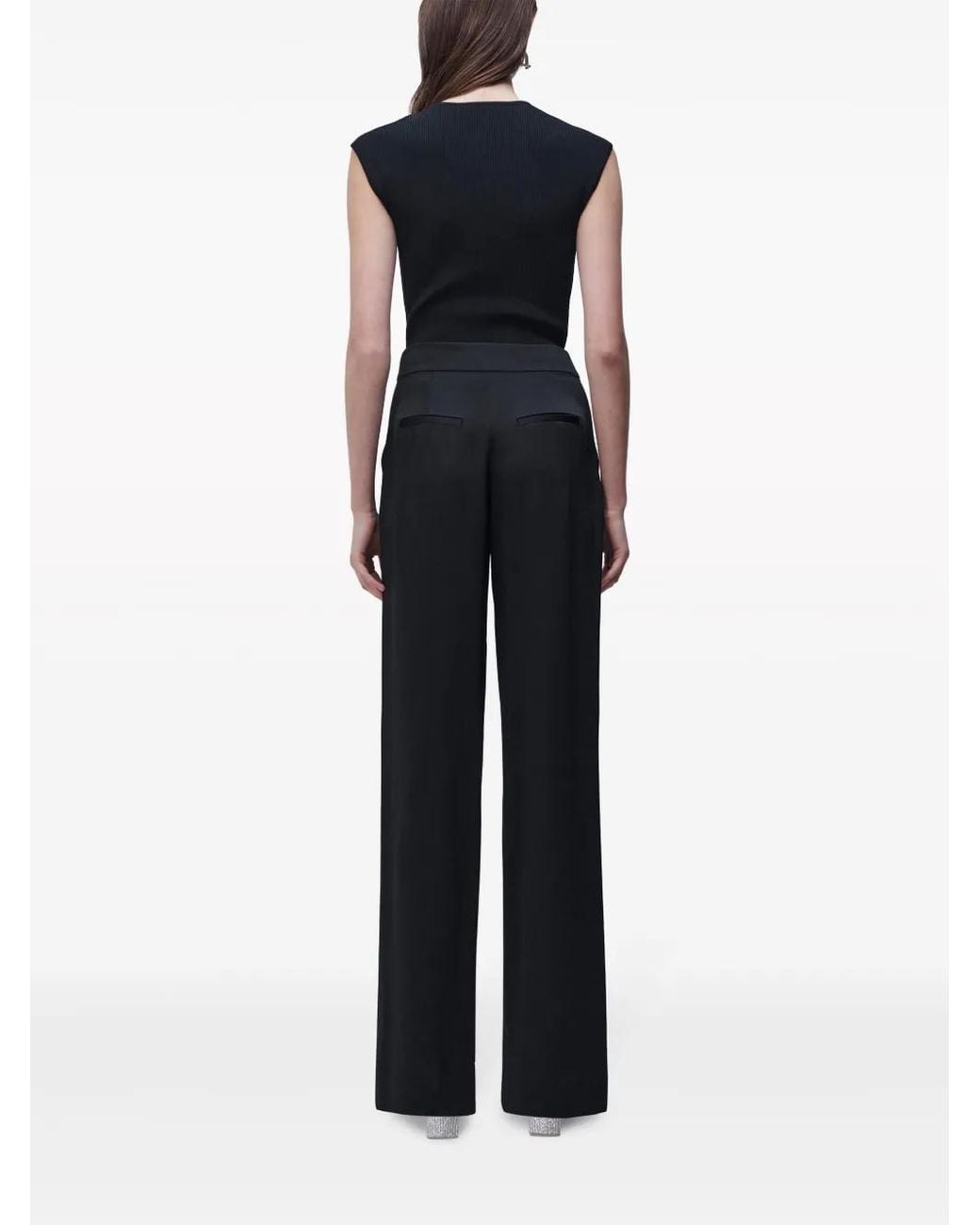 Jonathan Simkhai Kyra High Waist Broek in het Black