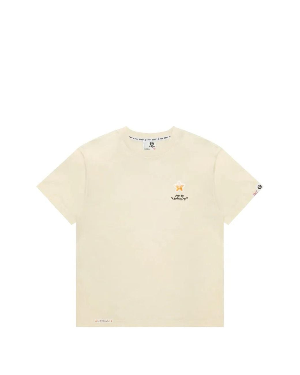 Aape By A Bathing Ape Natural Aape Star Moonface Graphic-Print T-Shirt