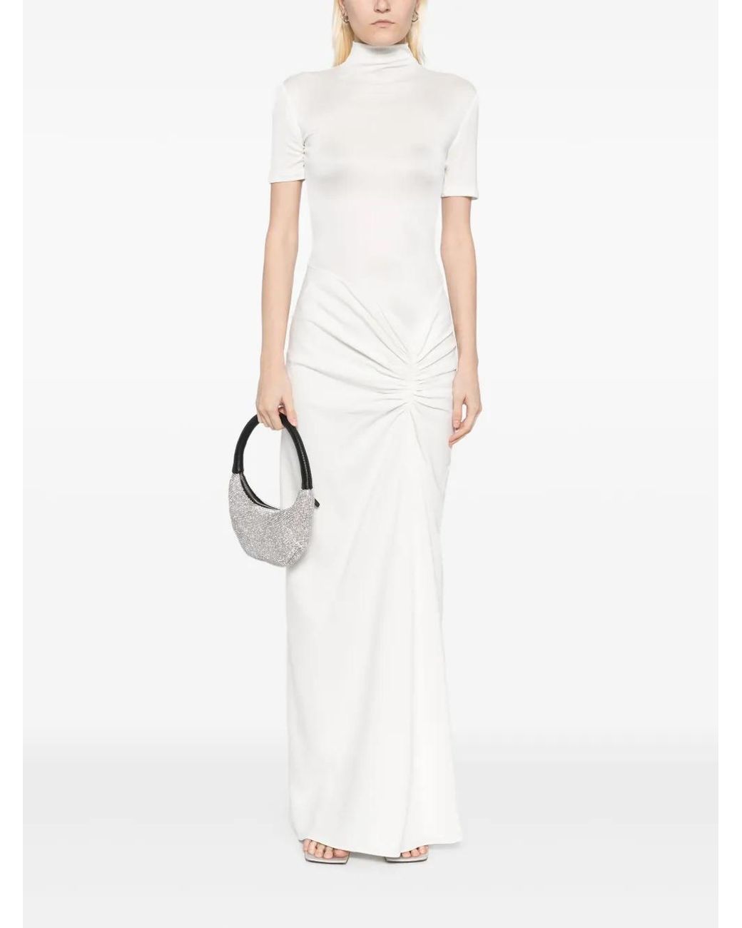 Christopher Esber White Ruched Gown