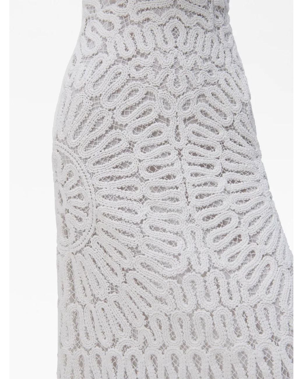 Jonathan Simkhai White Sleeveless Lace Midi Dress