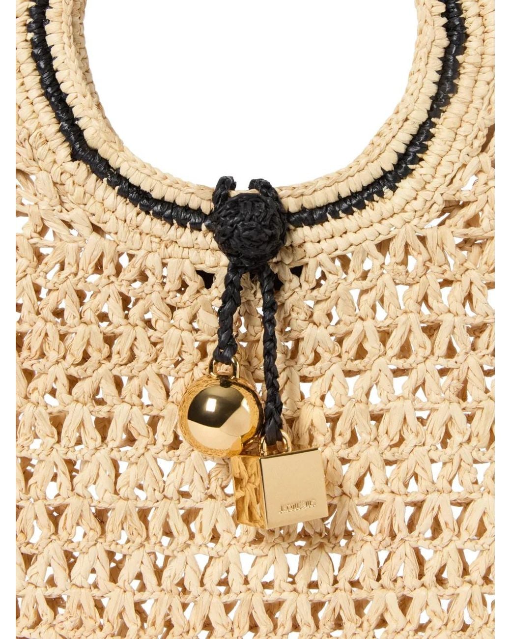 Jacquemus Metallic The Spiaggia Small Round Bag