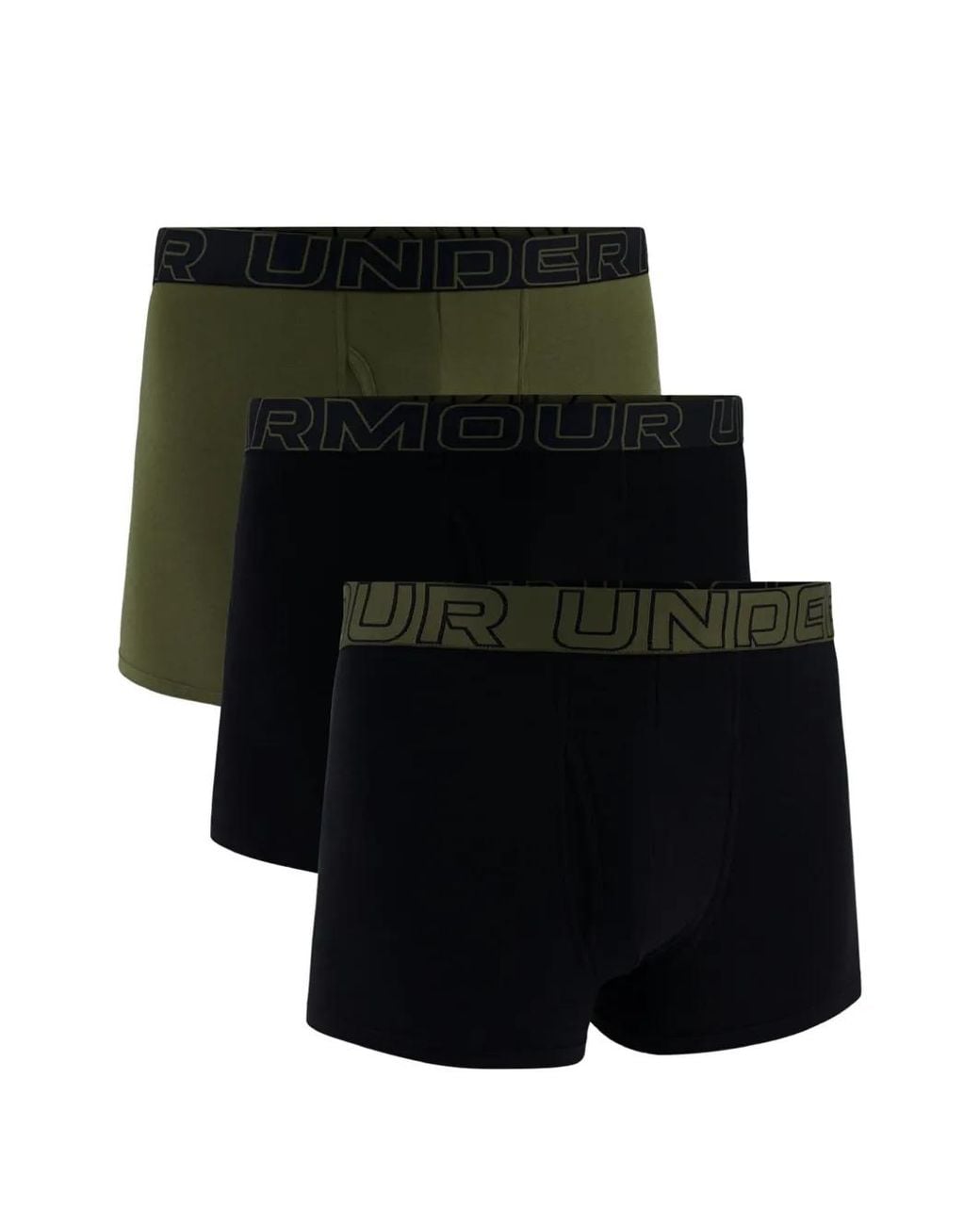 Under Armour Black Logo-Waistband Boxers (Set Of Three) for men