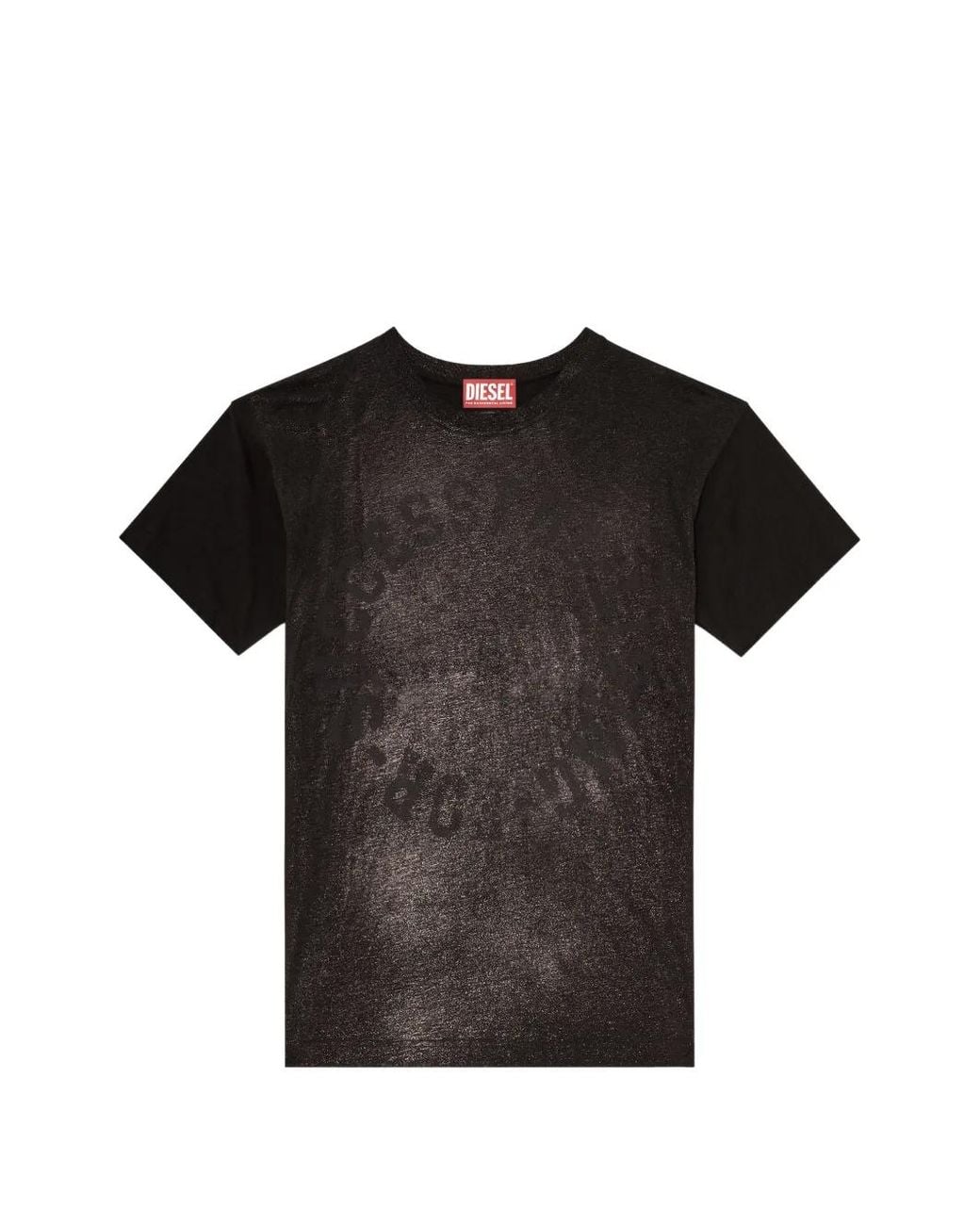 DIESEL Black T-Norm-Aa2 Foil-Print T-Shirt for men