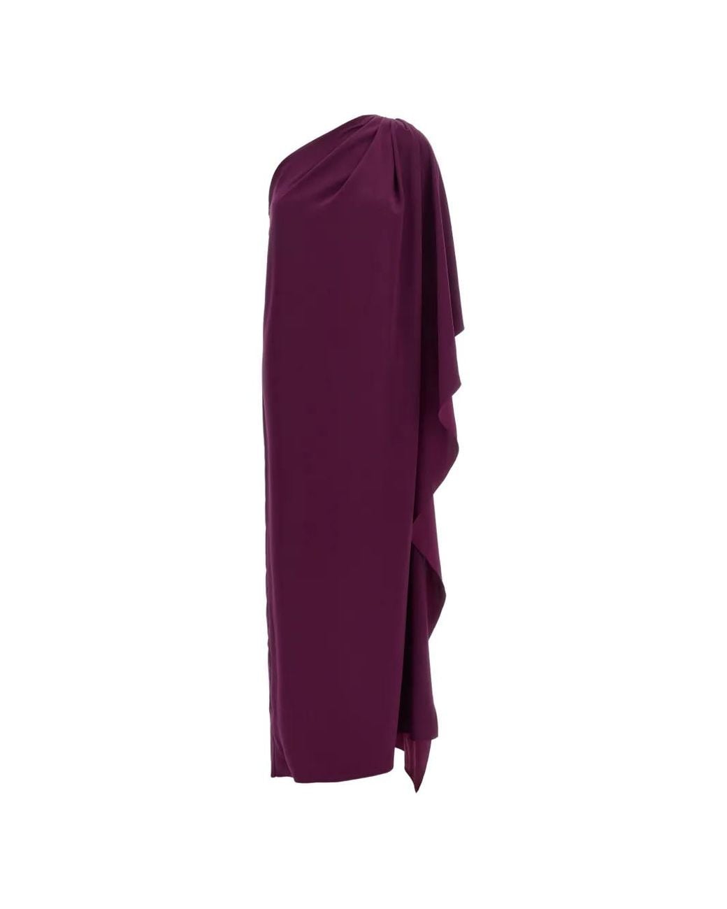 Gianluca Capannolo Purple Annouk Asymmetrical Silk Maxi Dress