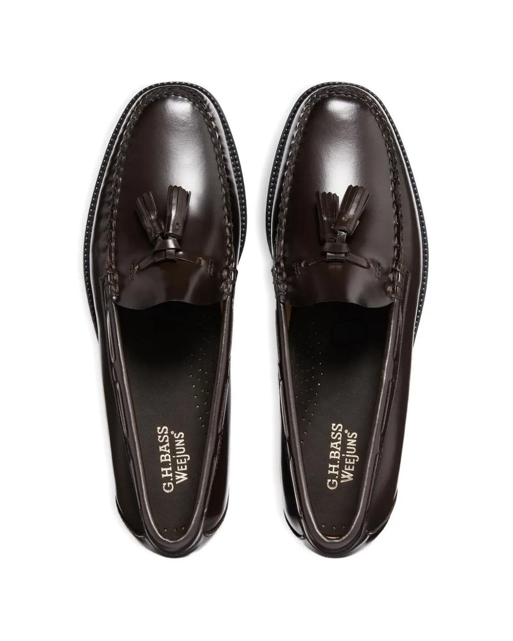 G.H.BASS Black Easy Weejuns Larkin Tassel Loafers for men