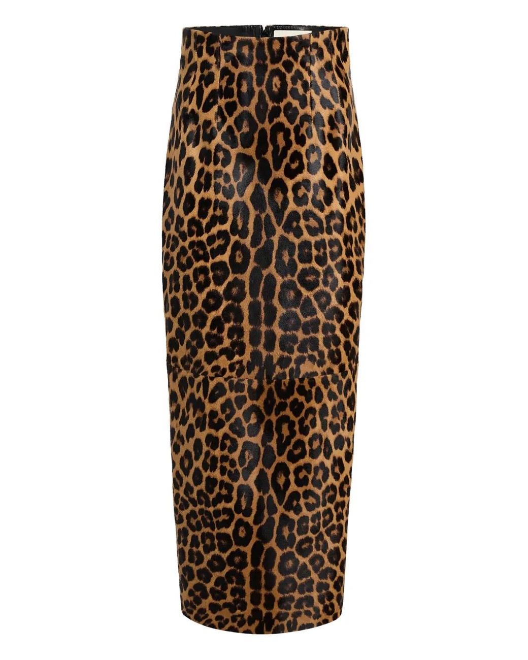 Khaite Maxi-Rok Met Luipaardprint En Split in het Brown