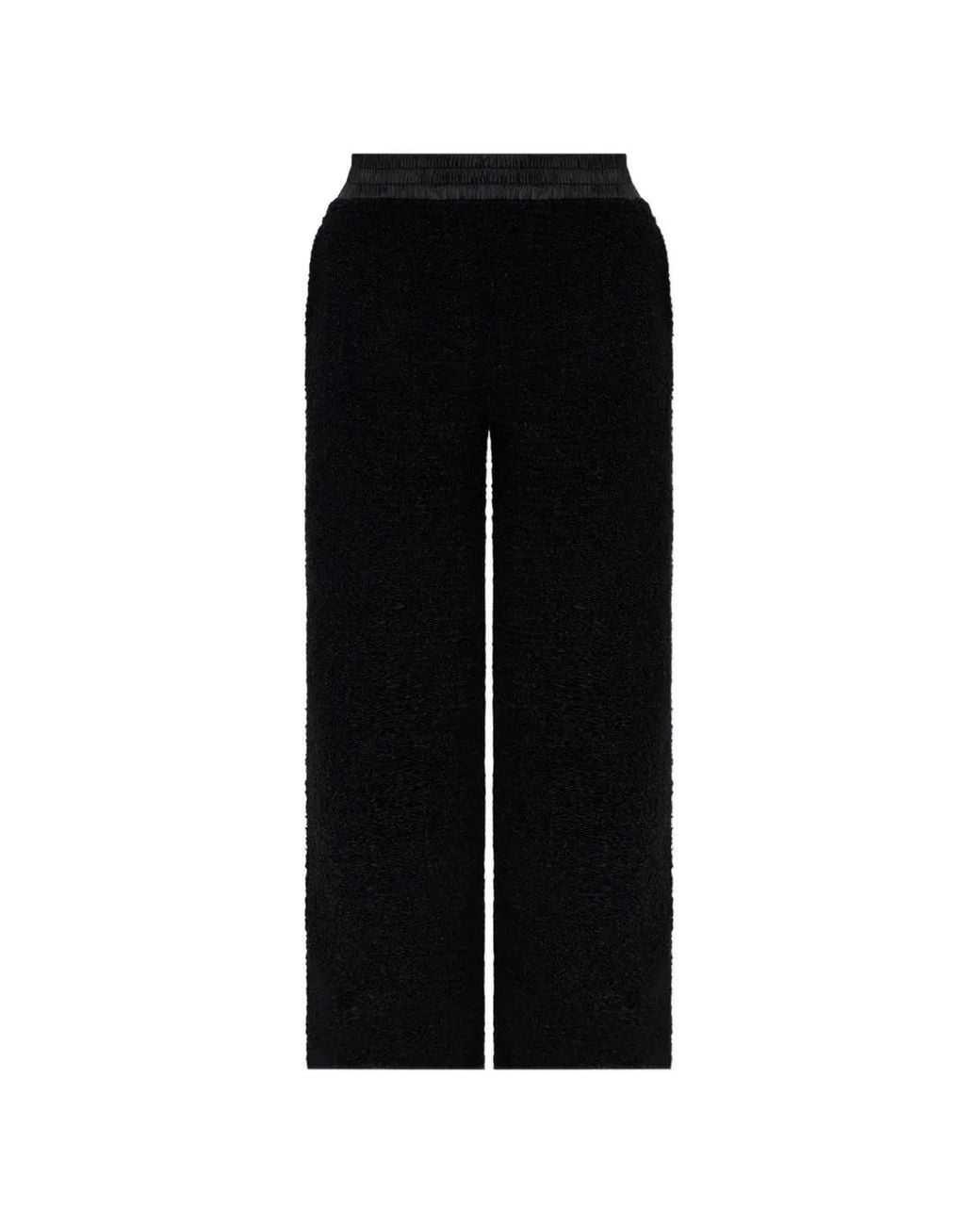 Moncler Black Elasticated-Waist Wide-Leg Trousers