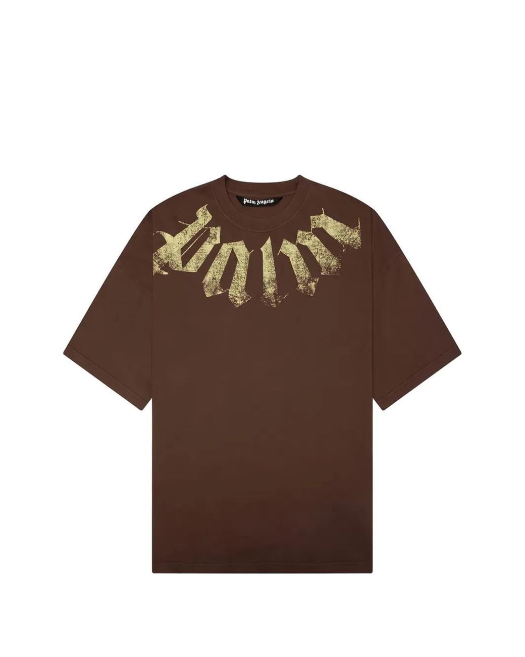 Palm Angels Brown Logo-Print Loose-Fit T-Shirt for men
