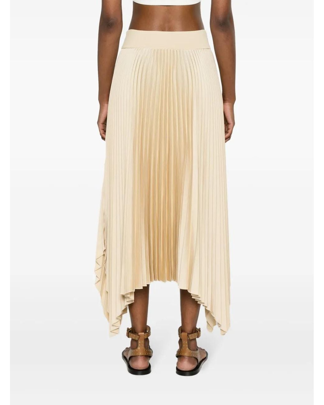 Joseph Natural Ade Pleated Midi Skirt