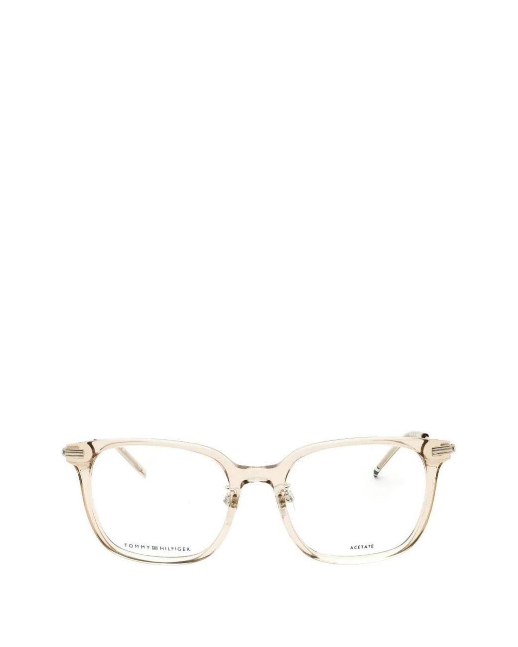 Tommy Hilfiger White Rectangle-Frame Glasses for men