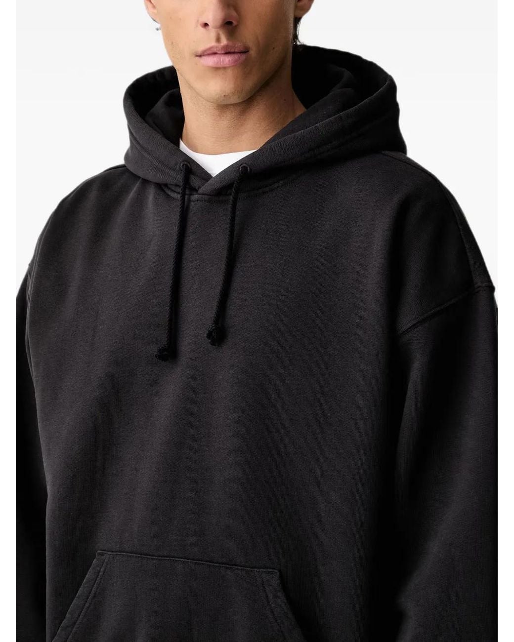 Levi's Black Workwear Logo-Patch Drawstring Hoodie for men
