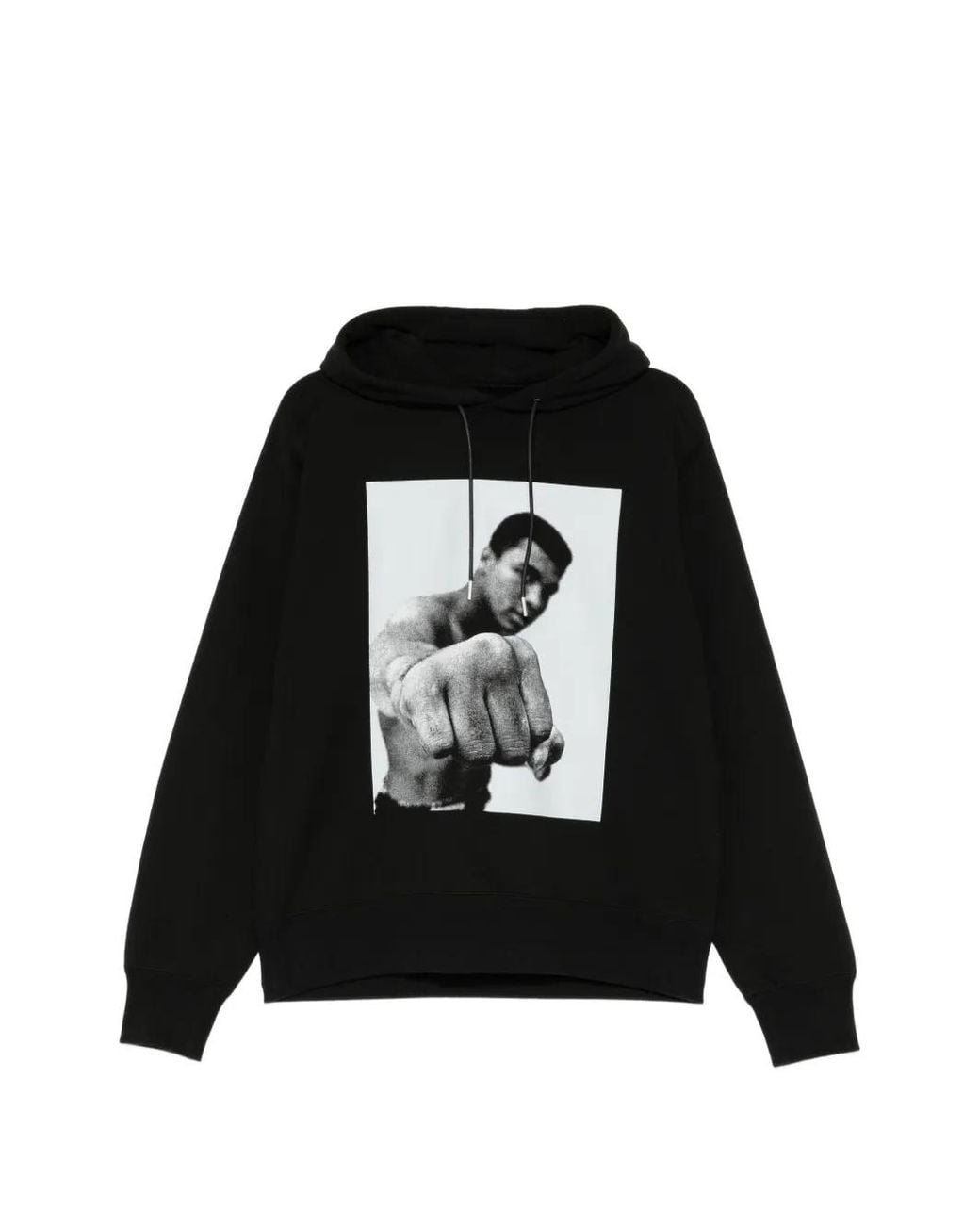 Sacai Black Hoodie À Imprimé Graphique for men