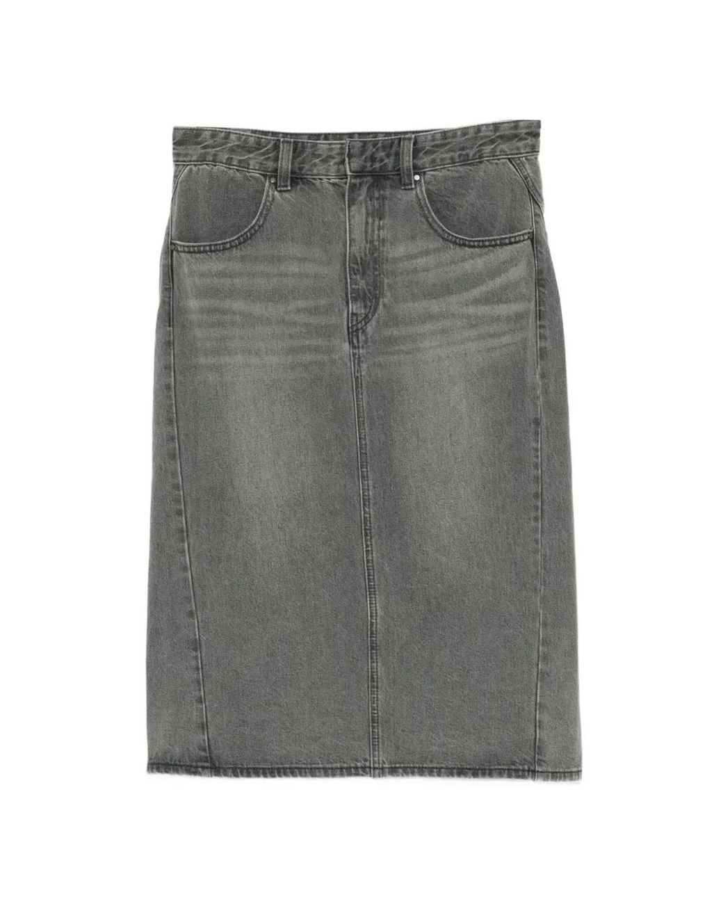 JNBY Gray Denim Midi Skirt