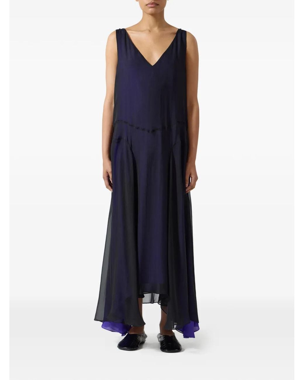 Kallmeyer Blue V-Neck Maxi Dress