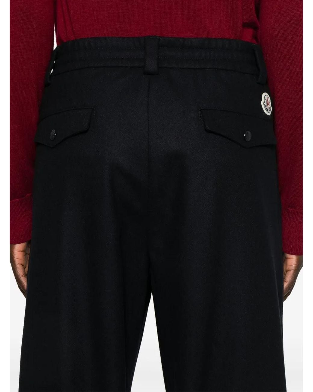 Moncler Broek Van Scheerwol in het Blue voor heren