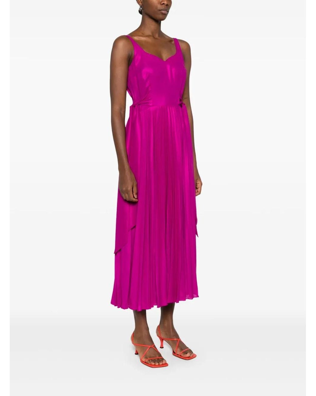 Parlor Purple Metallic-Effect Maxi Dress