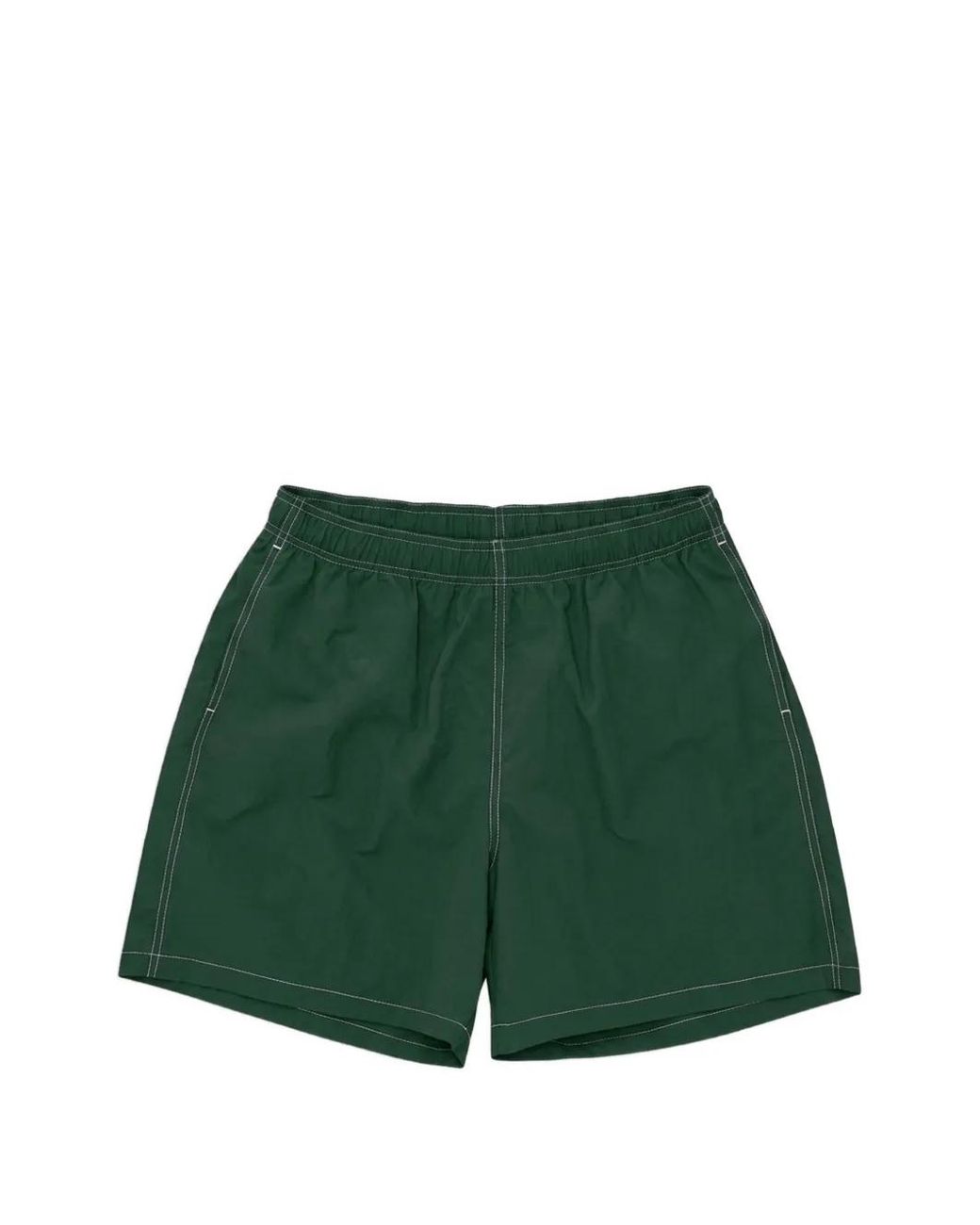 Fortela Green Doyle Contrast-Stitch Swim Shorts for men