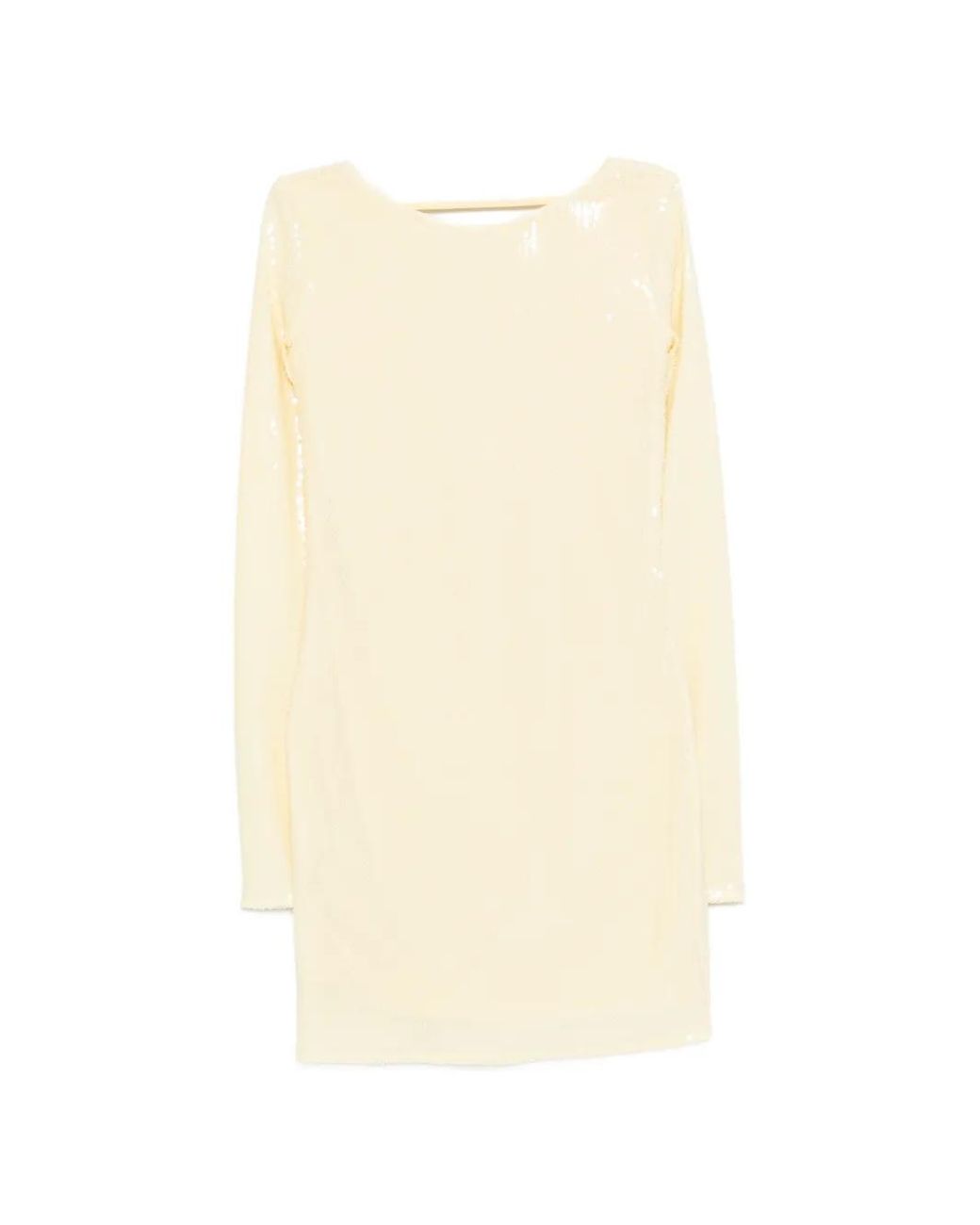 Patrizia Pepe Natural Sequin Mini Dress