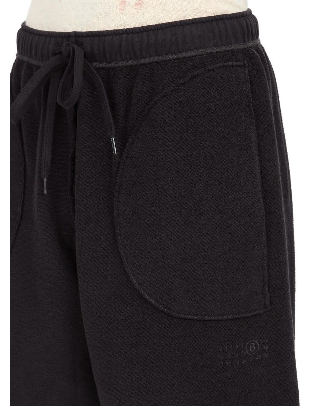 MM6 by Maison Margiela Black Cotton Bermuda Shorts for men