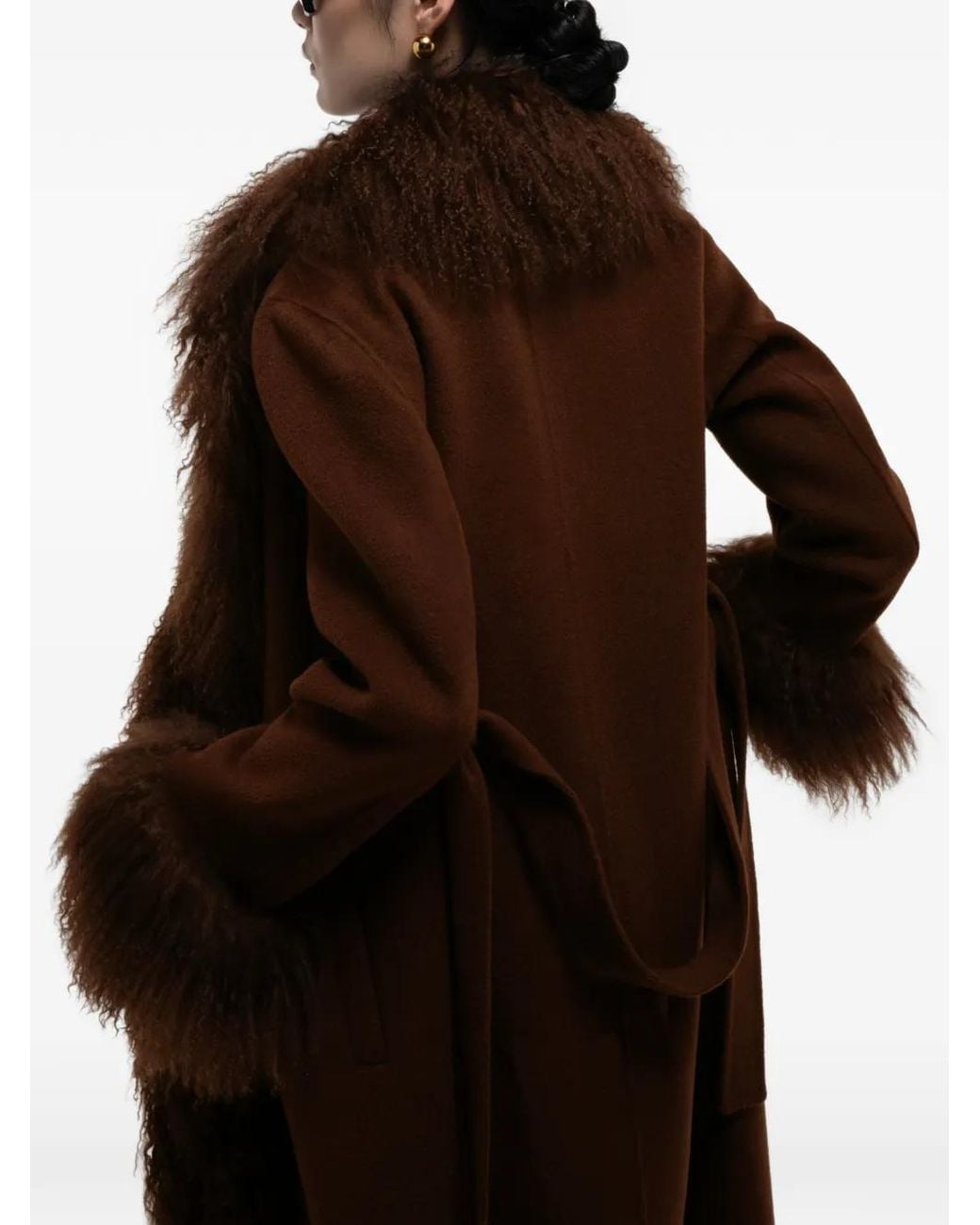 DUCIE Brown Lola Wool Coat