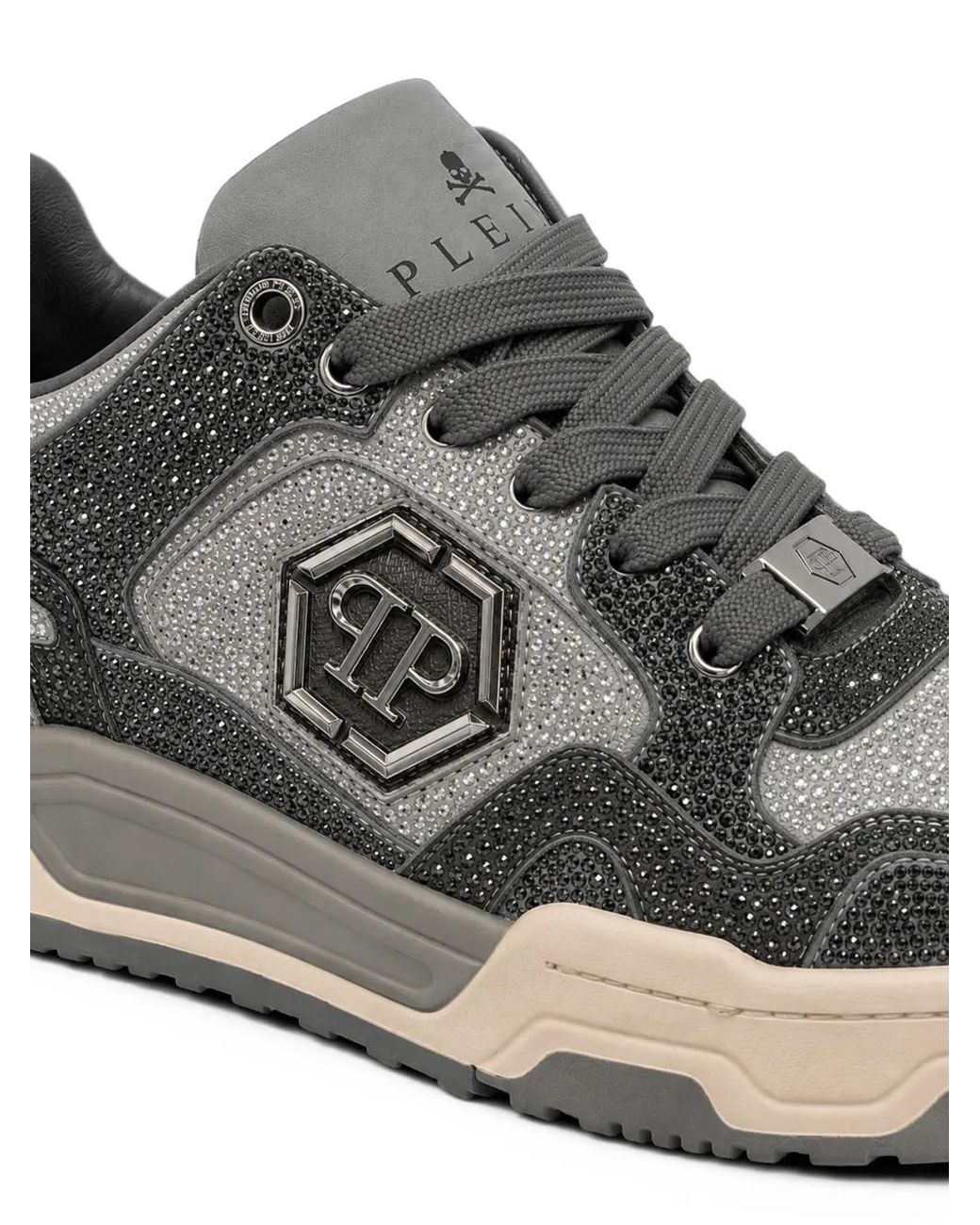 Philipp Plein White Baskets Basses Predator V2 Strass