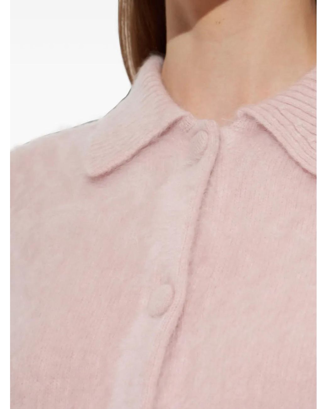Rag & Bone Pink Jada Short-Sleeve Cashmere Shirt
