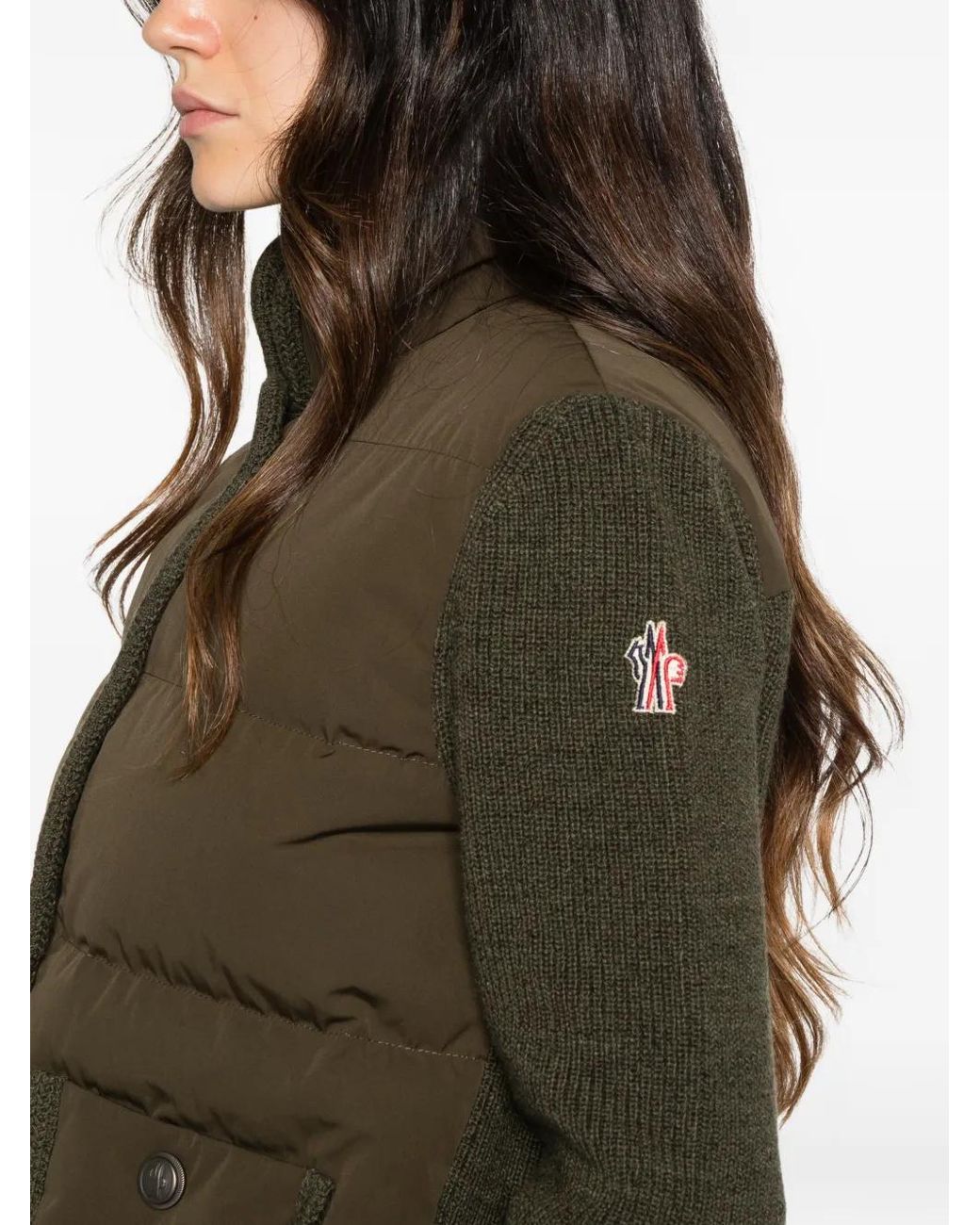 Jersey Con Panel Acolchado Moncler de color Green