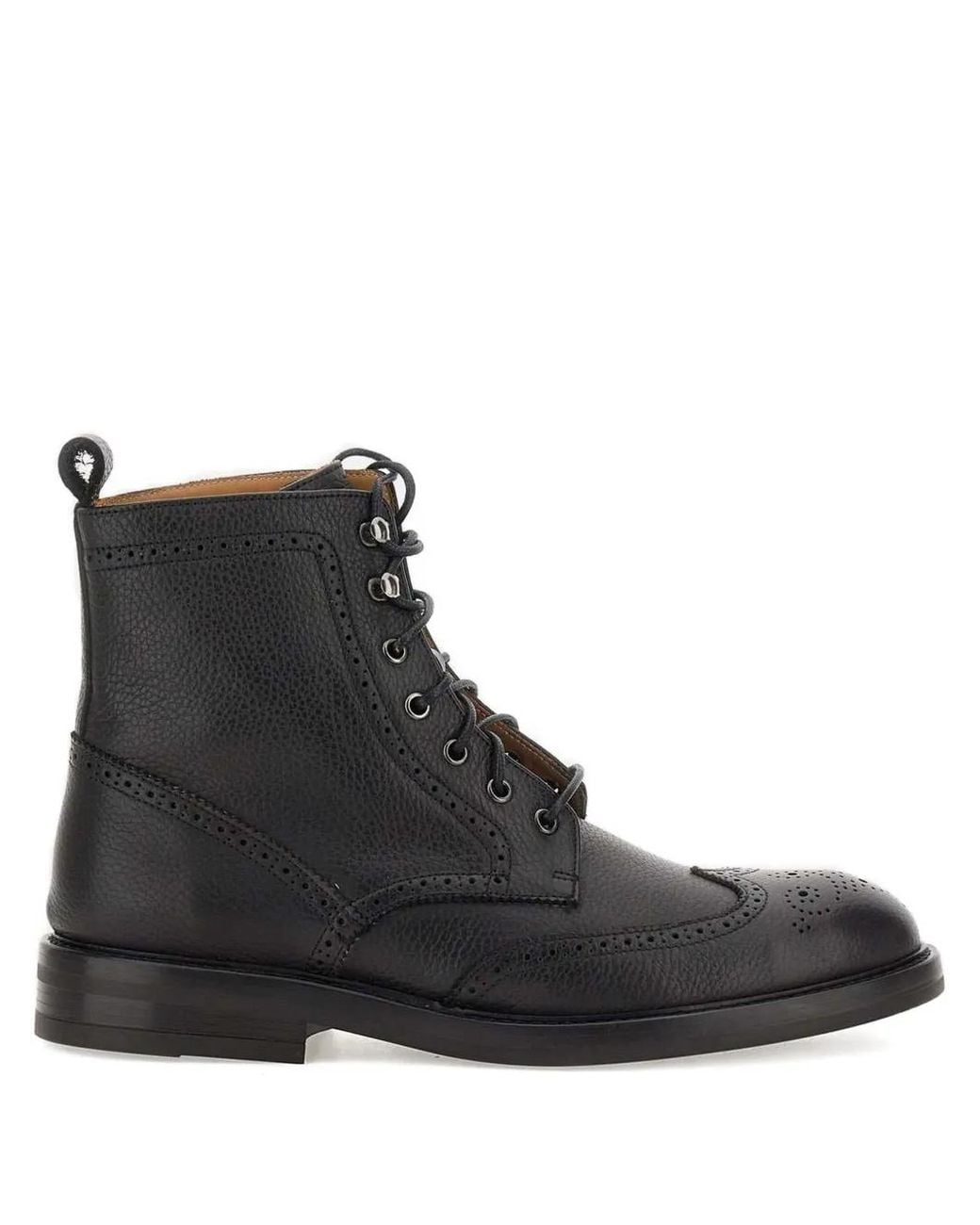 Duca Degli Abruzzi Black George Lace-Up Boots for men