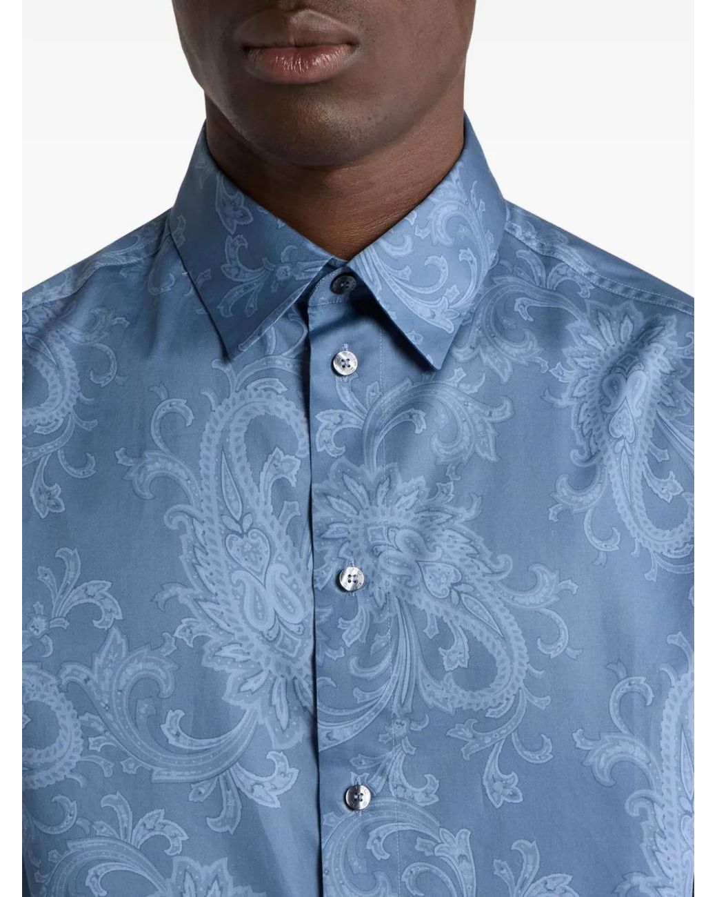 Etro Blue Oversized Shirt for men