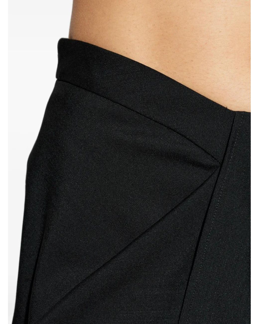 Givenchy Black Jupe Longue En Laine Et Mohair