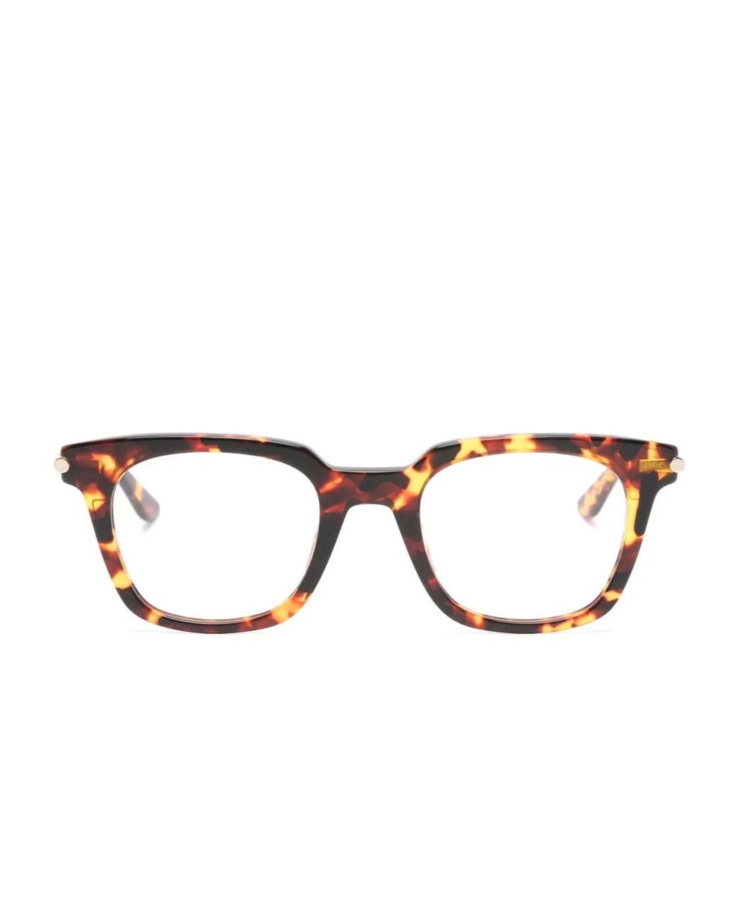 McQueen Brown Brille Mit Eckigem Gestell