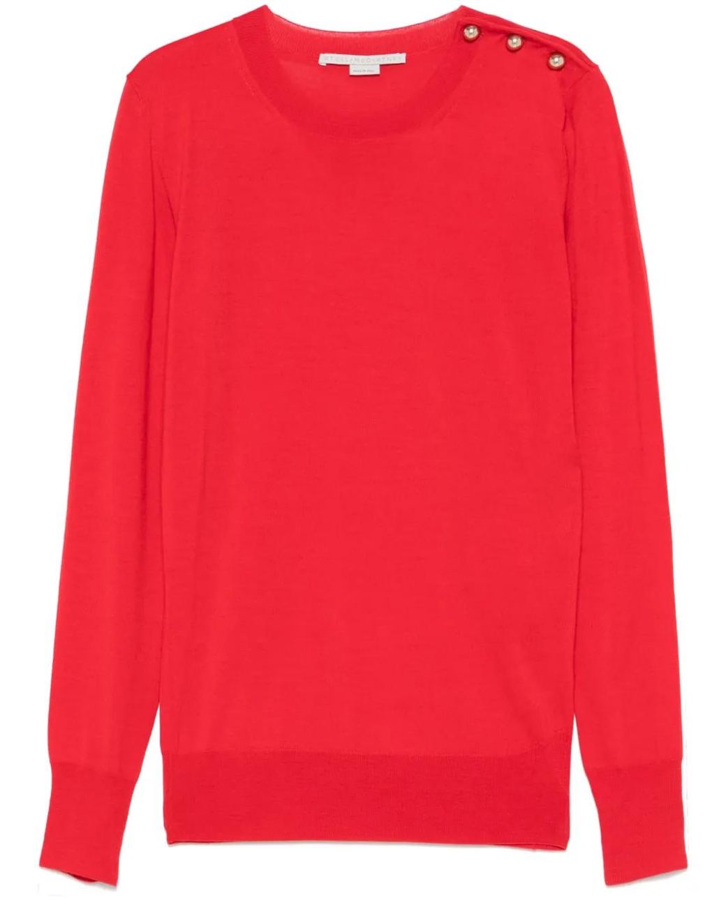 Stella McCartney Red Fine-Knit Top