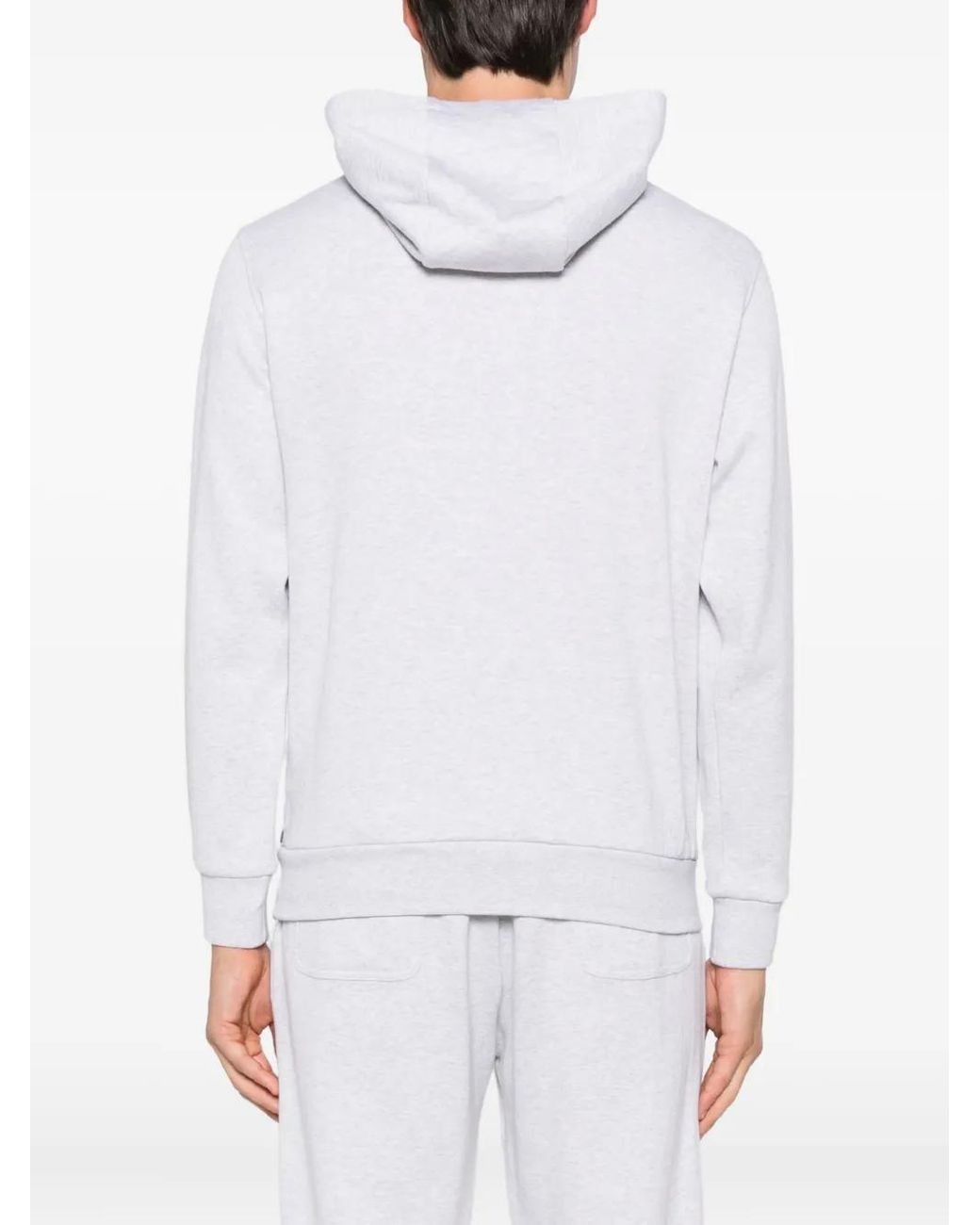 Eleventy White Slogan-Print Hoodie for men