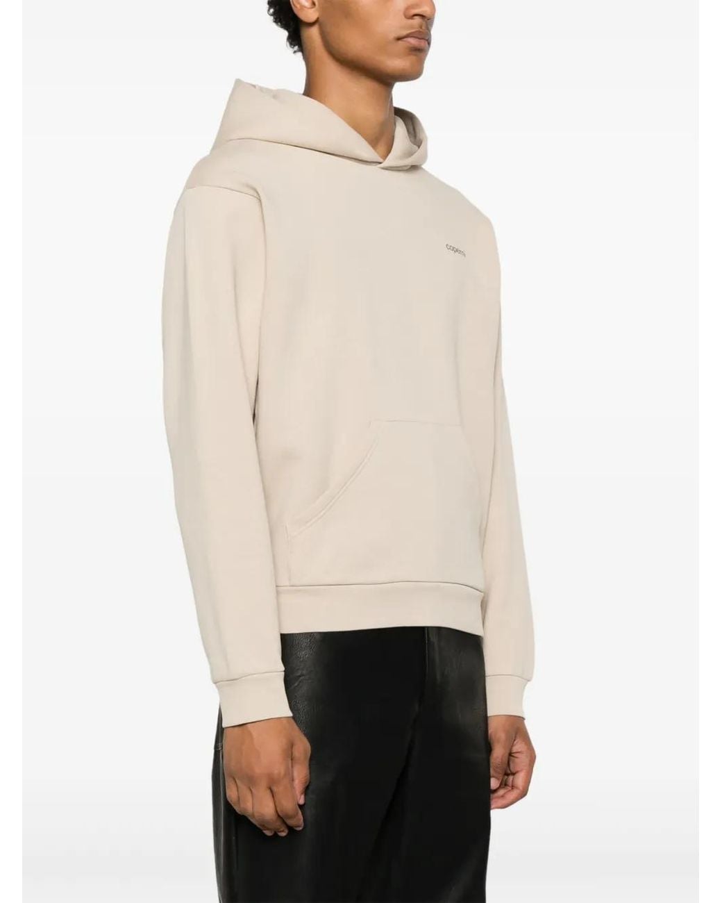 Coperni White Horn Logo-Print Hoodie
