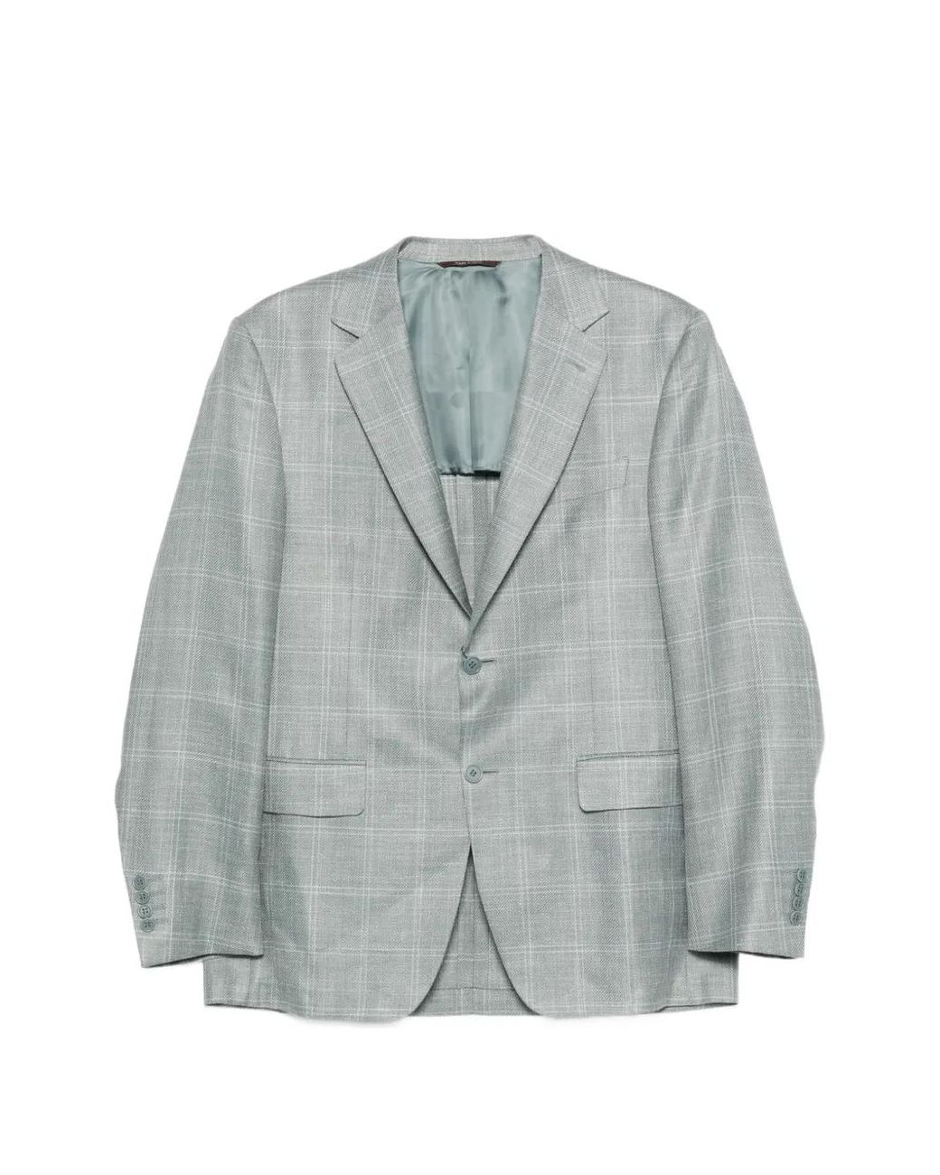 Blazer A Cuadros Con Botones Canali de hombre de color Gray