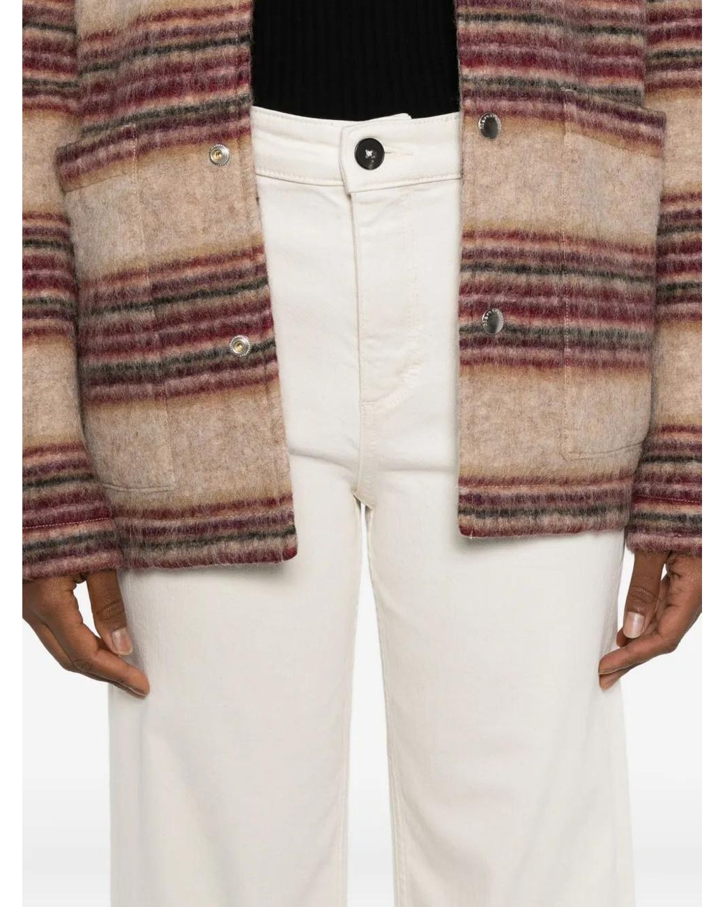 Marc O' Polo White Cuffed Trousers