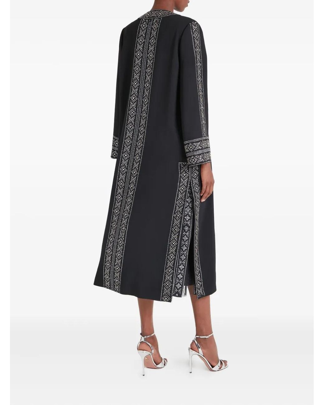 Temperley London Black Beads-Embellishment Coat
