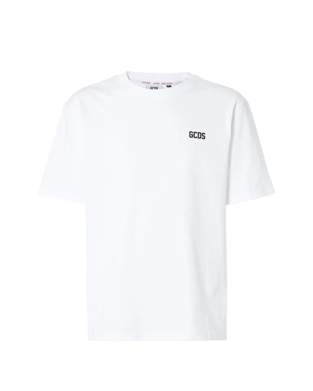 Gcds White Logo T-Shirt for men