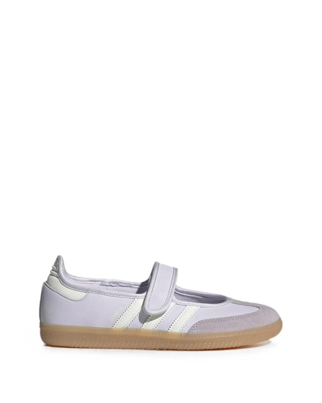 Adidas White Samba Jane Touch-Strap Sneakers